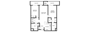 a floor plan of a house with a bedroom and a living room