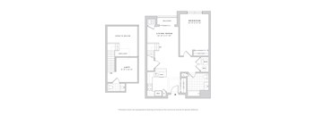 a floor plan of a living room and a dining room