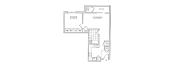 the floor plan of the second level of the renovated home