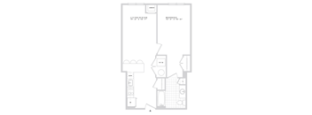 A floor plan of a home with a living room, dining room, and bedrooms.