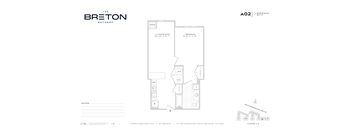 A floor plan for a Breton Bayonne apartment.
