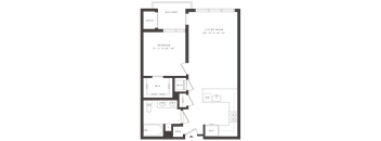 1 bedroom floorplan