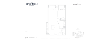 A floor plan for a property by The Breton Bayonne.