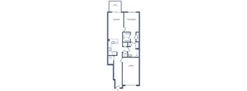 a floor plan of a house with a staircase leading up to the second floor
