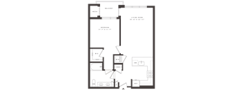 1 bedroom floorplan