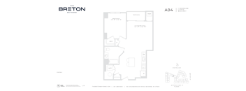 A black and white image of a Breton Bayonne floor plan.