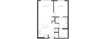 1 bedroom floorplan
