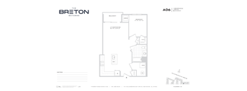 A floor plan for an apartment in The Breton Bayonne.