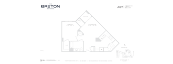 A floor plan for a property named Breton Bayonne shows the layout of rooms and their dimensions.