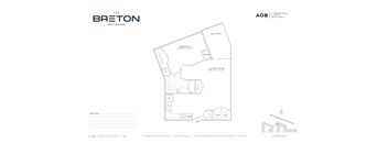 A floor plan for a property called Breton Bayonne shows a layout with a garage, a living room, a dining room, a kitchen, and a bathroom.