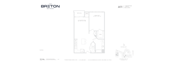 A floor plan for a property at The Breton Bayonne.