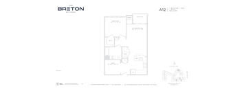 A floor plan for a Breton Bayonne apartment.