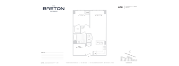 A floor plan for an apartment in The Breton Bayonne.