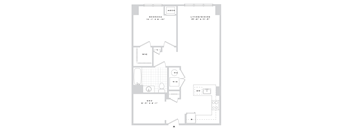 A floor plan of a home with a living room, dining room, and bedrooms.