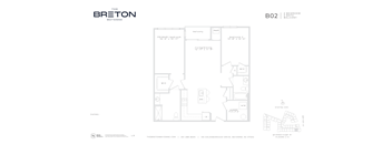 A floor plan for a Breton Bayonne bedroom.