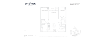 A floor plan for a Breton Bayonne B02 Bedroom Balcony.