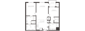 2 bedroom floorplan