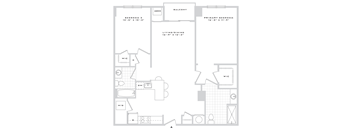 A floor plan of a home with labeled rooms and dimensions.