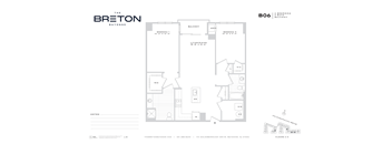 A floor plan for a Breton Bayonne apartment.