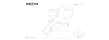 A floor plan for a property located at 806 Breton Boulevard.