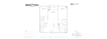 A floor plan for a property located at 1111 South 1st Street, San Diego, CA 92101.