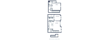 a floor plan of a house with a courtyard
