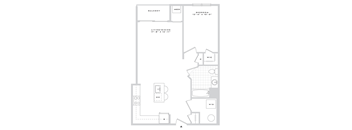 A floor plan of a home with a living room, dining room, kitchen, and bedrooms.