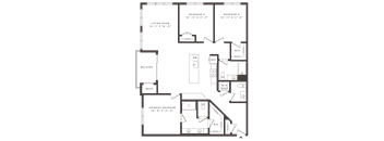 A floor plan of a house with labeled rooms and dimensions.