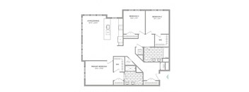 the floor plan of the third level of the house showcasing the bedrooms