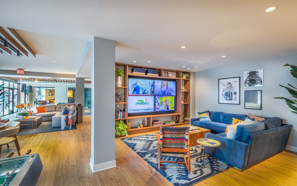 inwood clubroom with TV