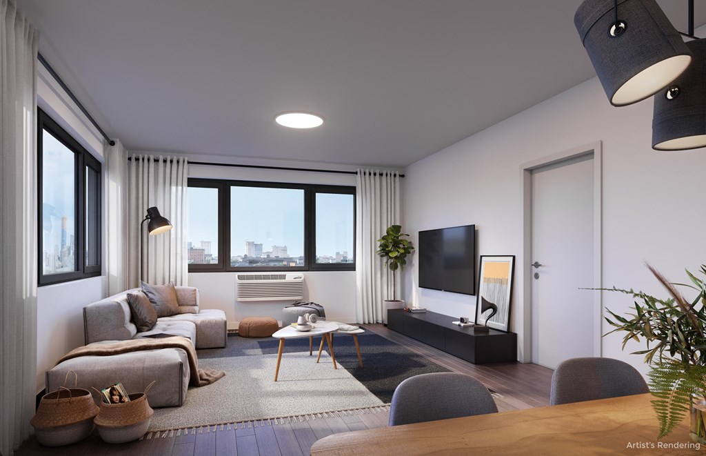 Living Spaces with Luxury Plank Flooring Throughout