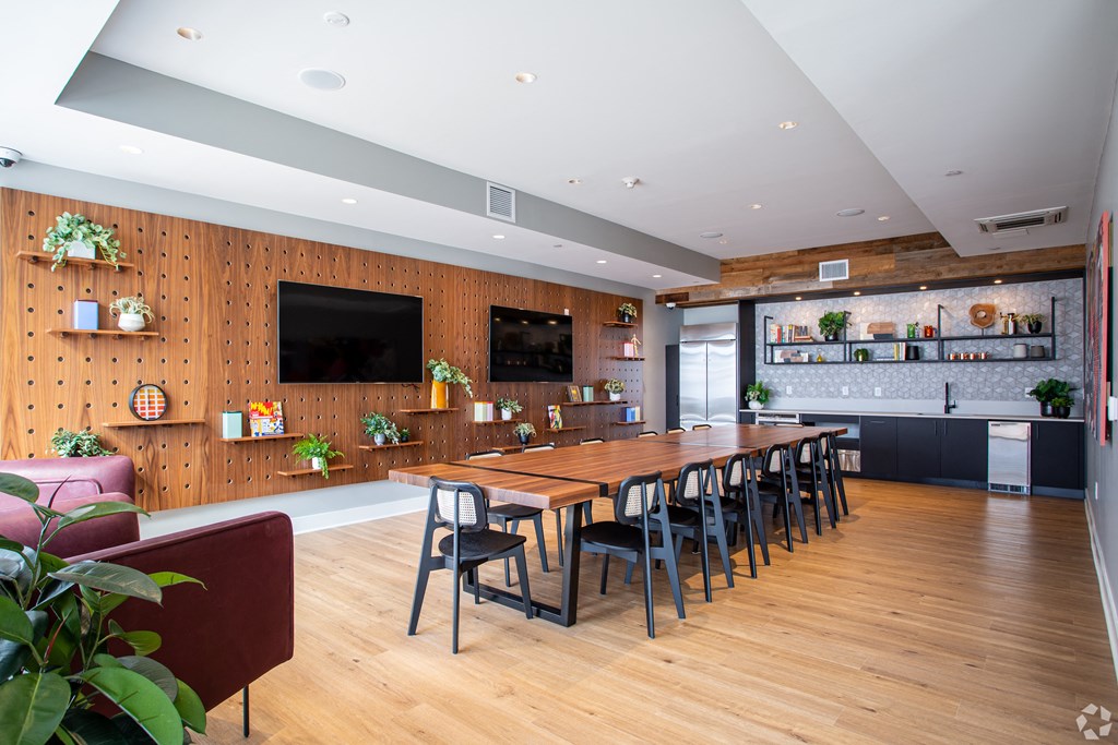 inwood party room with large dining table