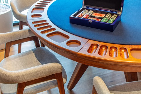 inwood poker table close up