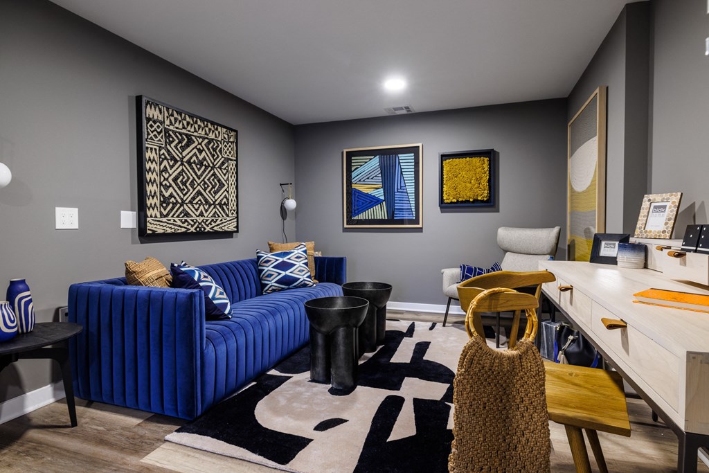 Living Spaces with Luxury Plank Flooring Throughout