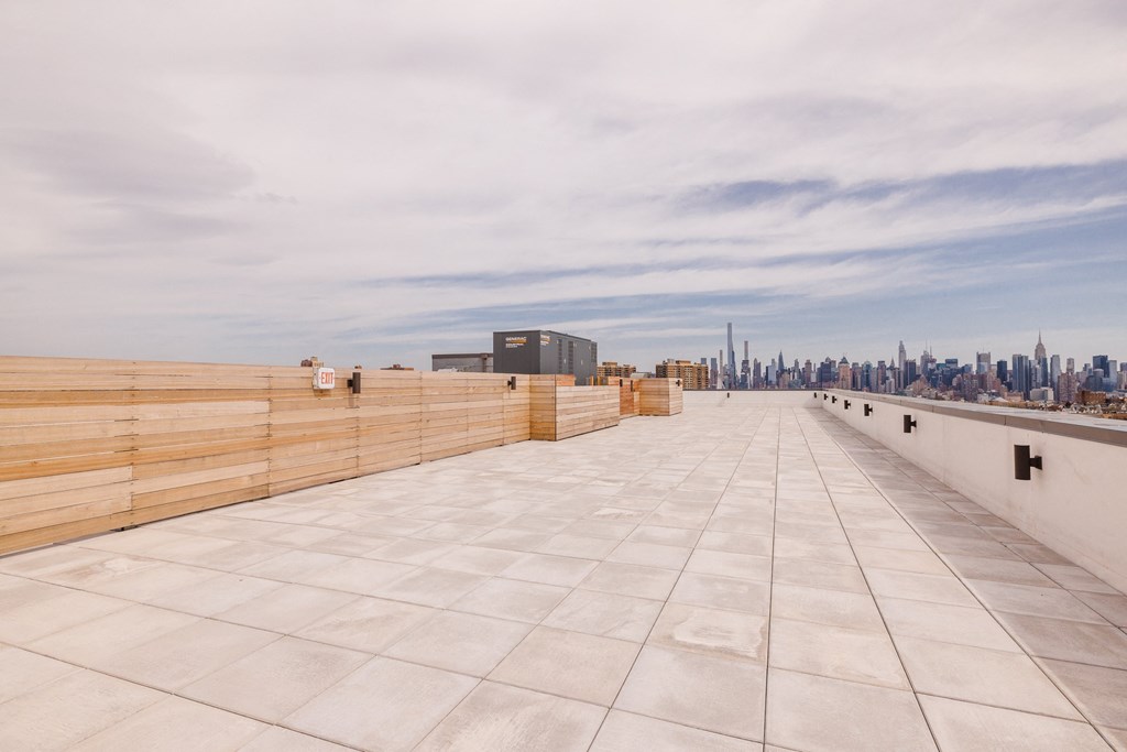 a view of the city of chicago from the roof of a building