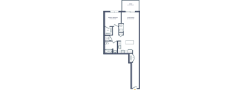 A floor plan of a building with rooms labeled.