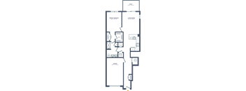A floor plan of a building with rooms labeled.