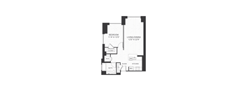 A black and white image of a floor plan for a house.