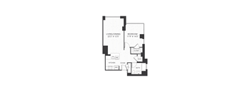 One bedroom floor plan