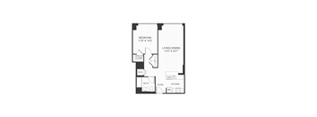 One bedroom floor plan