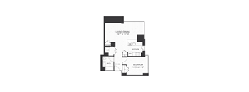 One bedroom floor plan