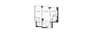 Two bedroom floor plan