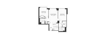Two bedroom floor plan