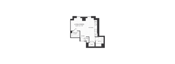 Studio apartment floor plan