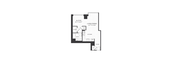 Studio apartment floor plan
