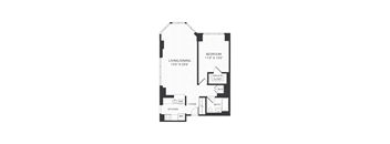 One bedroom floor plan
