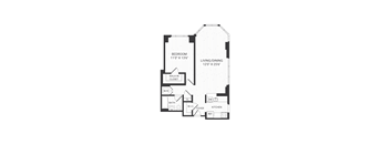One bedroom floor plan