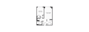 One bedroom floor plan