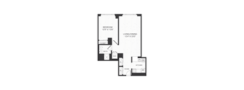 One bedroom floor plan