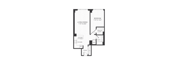 One bedroom floor plan